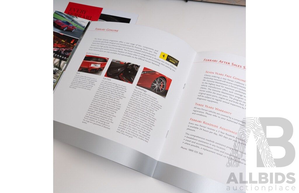 Two Ferrari Calendars and Selection of Brochures