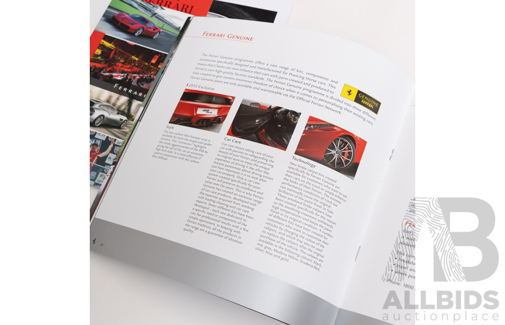 Two Ferrari Calendars and Selection of Brochures