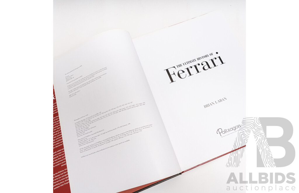 The Ultimate History of Ferrari by Brian Laban Coffee Table Book