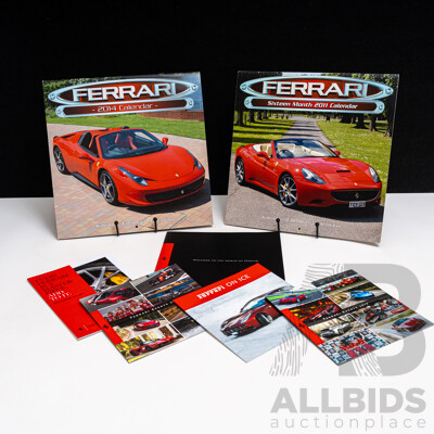 Two Ferrari Calendars and Selection of Brochures