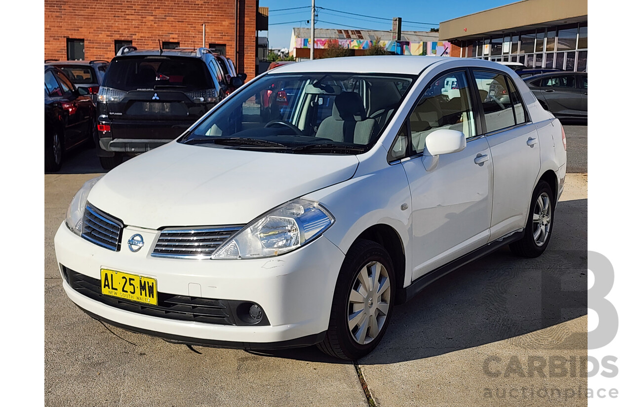 9/2006 Nissan Tiida ST C11 4d Sedan White 1.8L