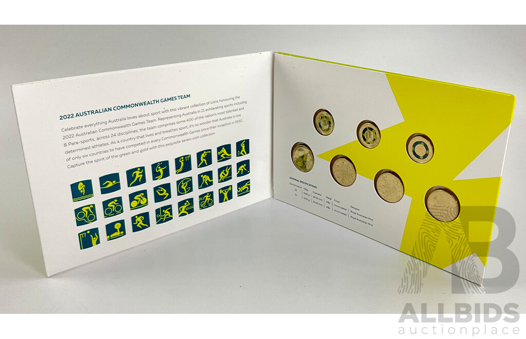 Australian 2022 Set of Seven Coins, Birmingham Games