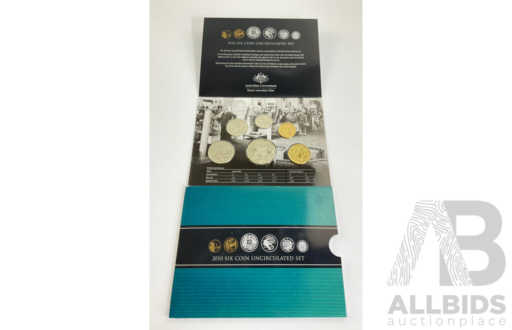Australian 2010 Six Coin UNC Set