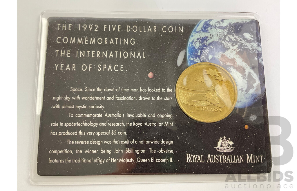 Australian 1992 Year of Space $5 Coin
