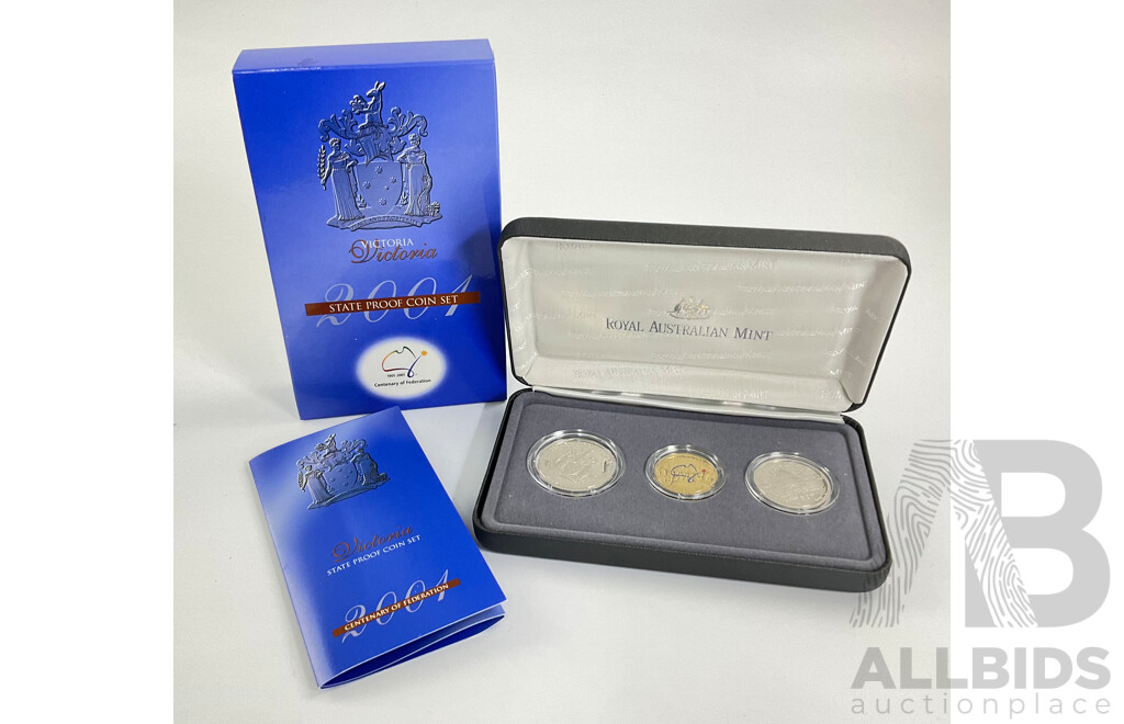 Australian RAM 2001 State PROOF 3 coin set, Victoria