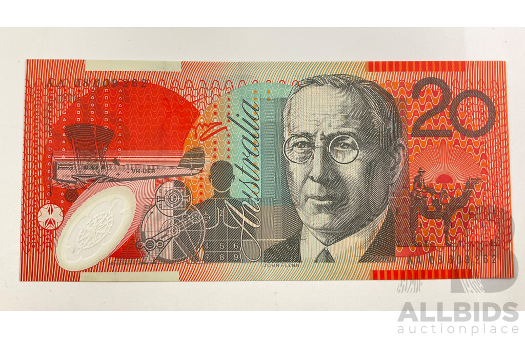 Australian 2008 $10 Note Stevens Henry R421bf AA08 809262 UNC