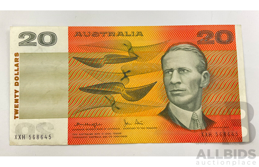 Australian 1983 $10 Note Knight Stone R407a XXH 568645 A/UNC