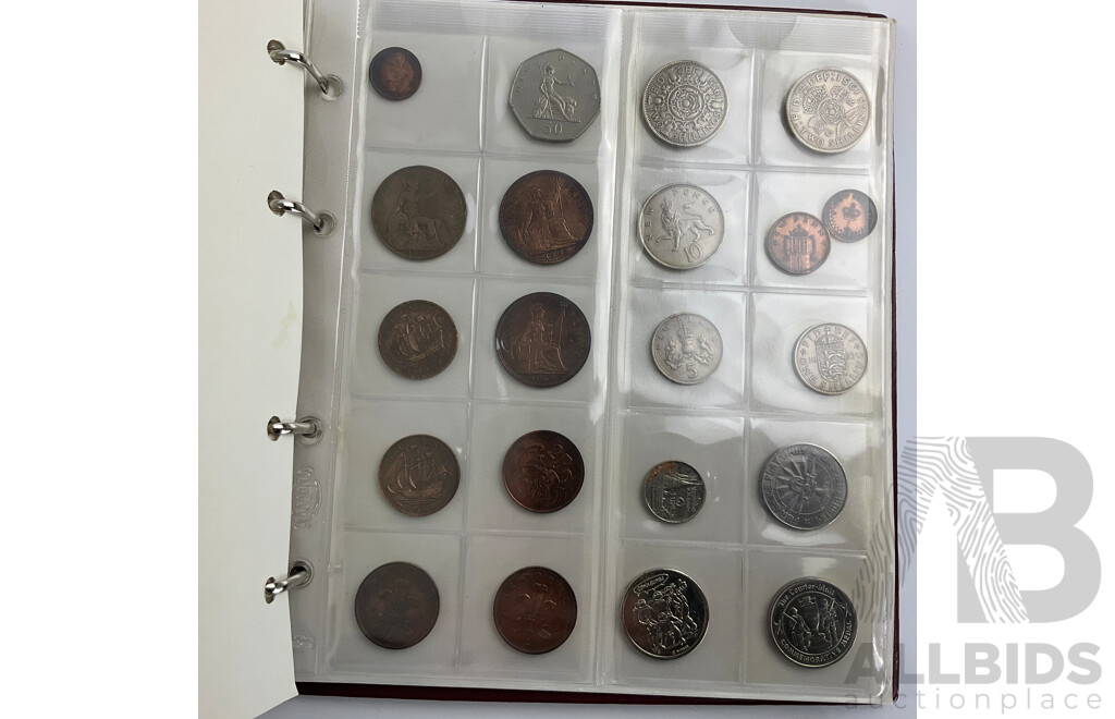 Three Coin Albums Containing Approximately 240 International Coins