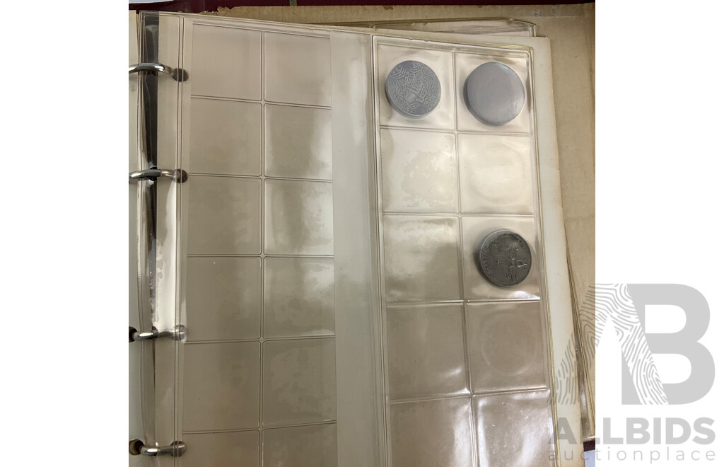 Three Coin Albums Containing Approximately 240 International Coins