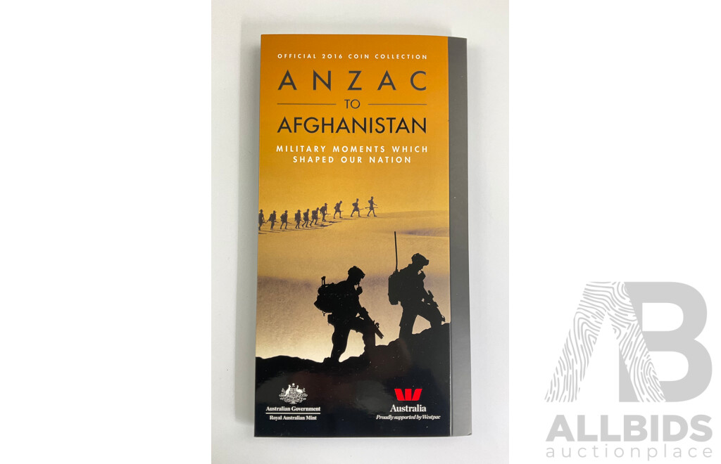Australian 2016 Set of 14 Coins, Anzac to Afghanistan.