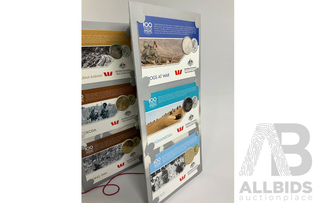Australian 2016 Set of 14 Coins, Anzac to Afghanistan.