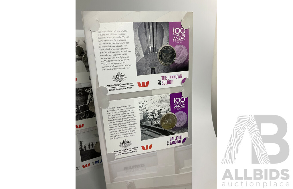 Australian 2015 Set of 14 coins, Anzacs remembered.