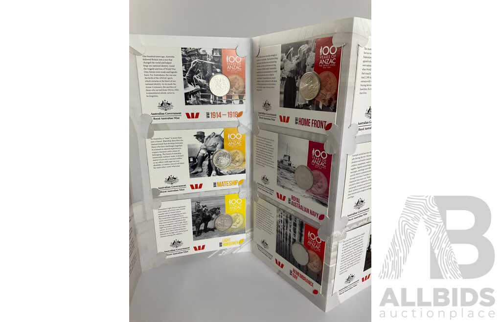 Australian 2015 Set of 14 coins, Anzacs remembered.