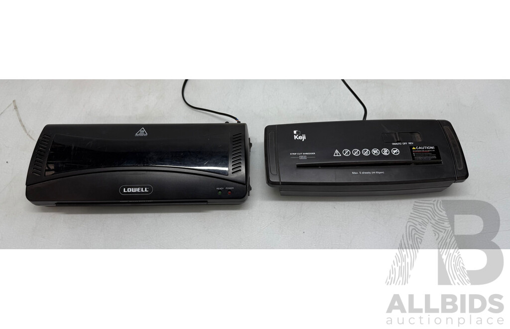 Lowell Office Laminator and Paper Shreadder