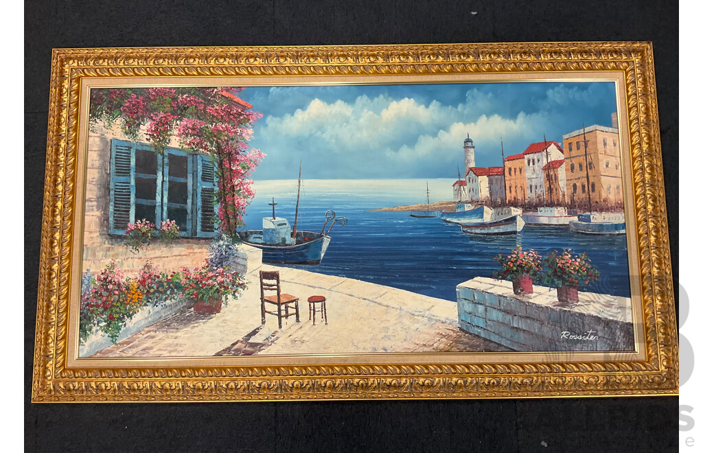 Rossiter “ Boat Alongside the Quay” - Oil on Board