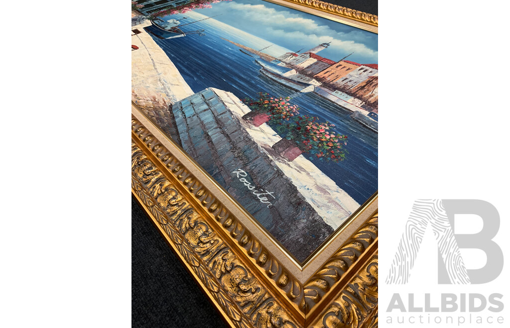 Rossiter “ Boat Alongside the Quay” - Oil on Board