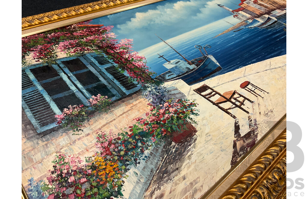 Rossiter “ Boat Alongside the Quay” - Oil on Board