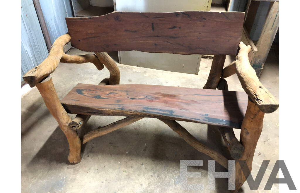 Custom Made Rustic Outdoor Bench Seat