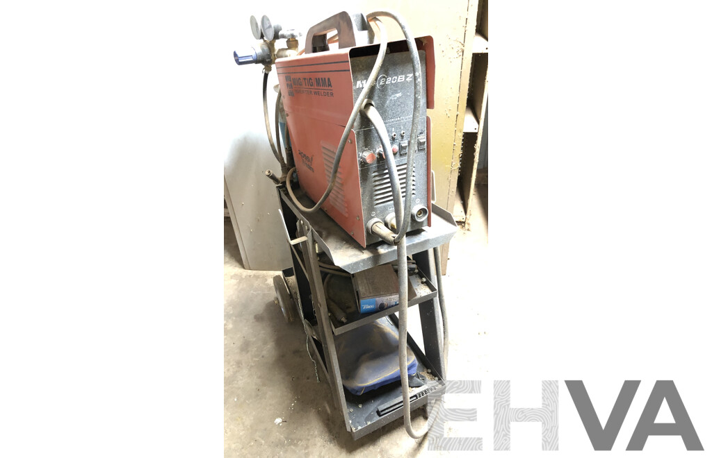 Rossi MIG 220BZ MIG/Tig Welder with Trolley and Gas Cylinder