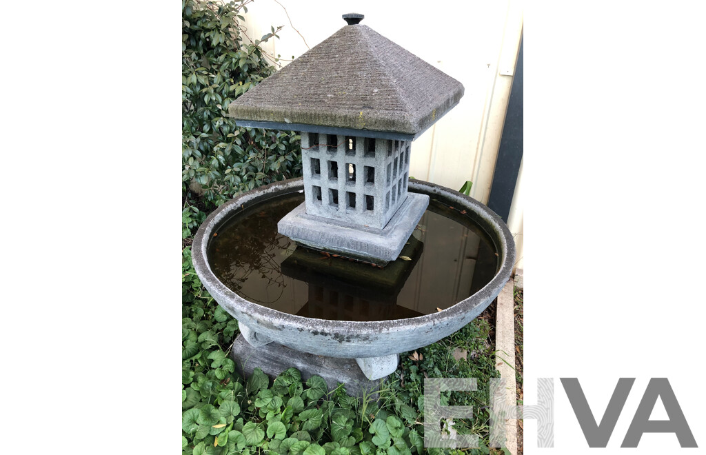 Oriental Style Bird Bath