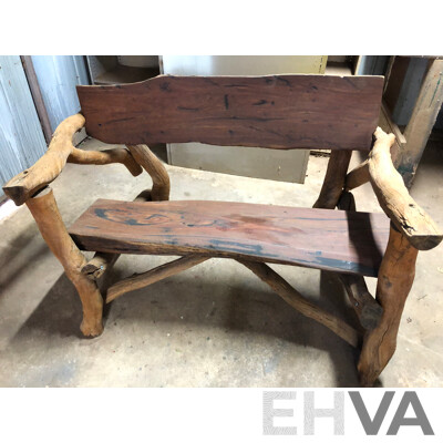 Custom Made Rustic Outdoor Bench Seat