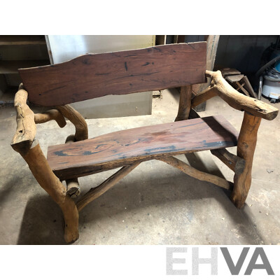 Custom Made Rustic Outdoor Bench Seat