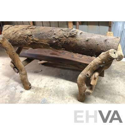 Custom Made Rustic Outdoor Bench Seat