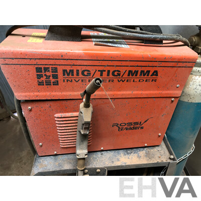 Rossi MIG 220BZ MIG/Tig Welder with Trolley and Gas Cylinder