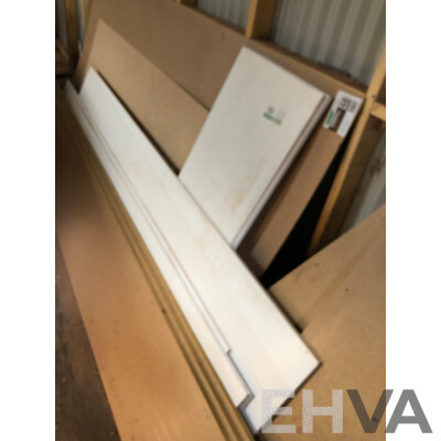Selection of Particle Board, Masonite, Laminate, Flooring Timber and Metal Offcuts