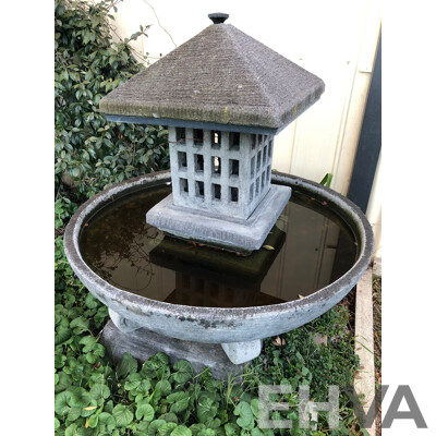 Oriental Style Bird Bath