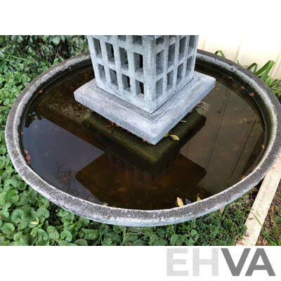 Oriental Style Bird Bath