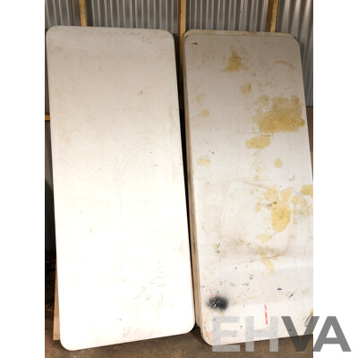 Plastic Trestle Tables - Lot of Five
