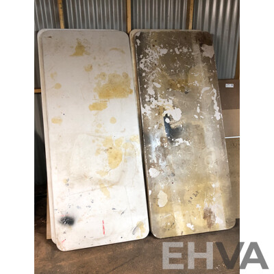 Plastic Trestle Tables - Lot of Five