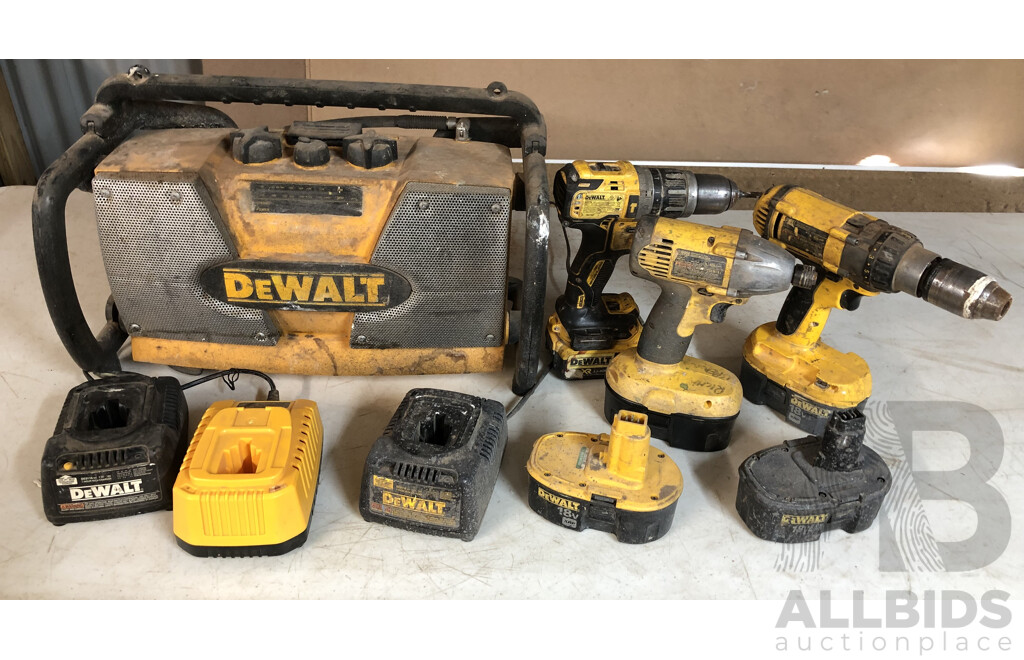DeWalt 18V Cordless Power and Electric Tools - Lot of Four