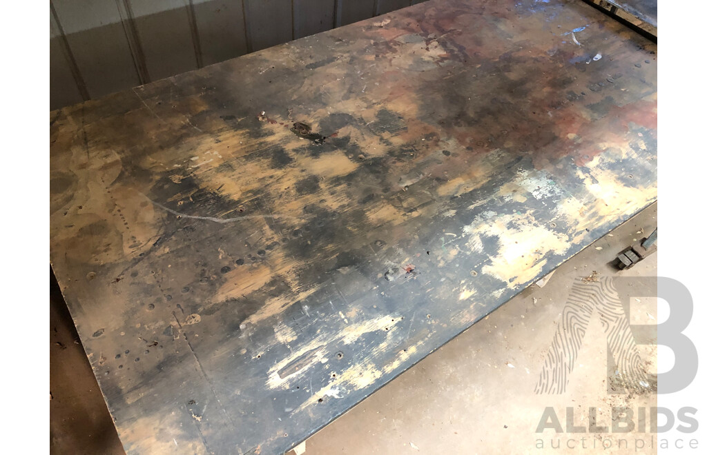 Custom Built Mobile Work Benches - Lot of Two