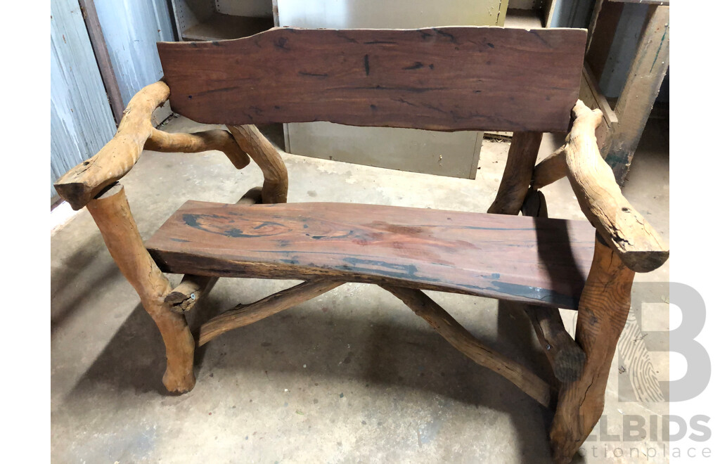 Custom Made Rustic Outdoor Bench Seat