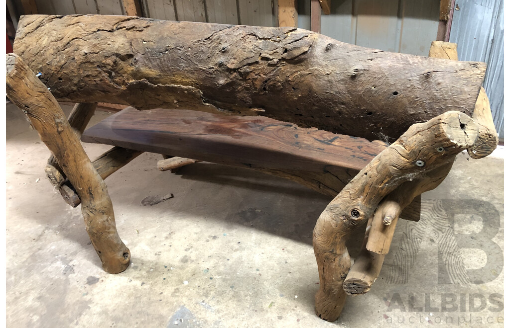 Custom Made Rustic Outdoor Bench Seat