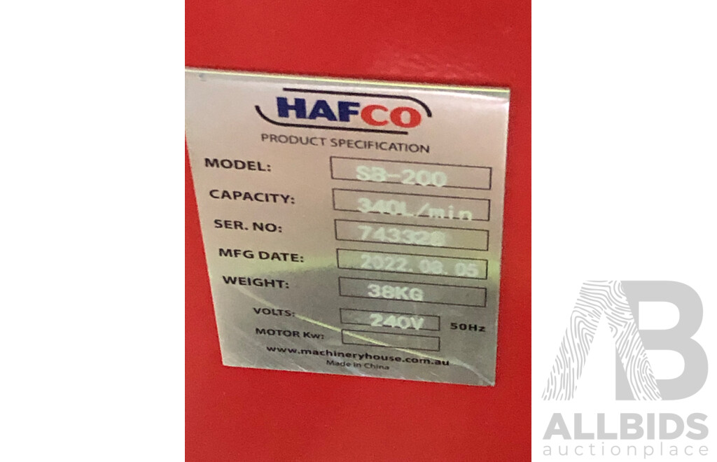 Hafco Metal Master Sand Blasting Cabinet