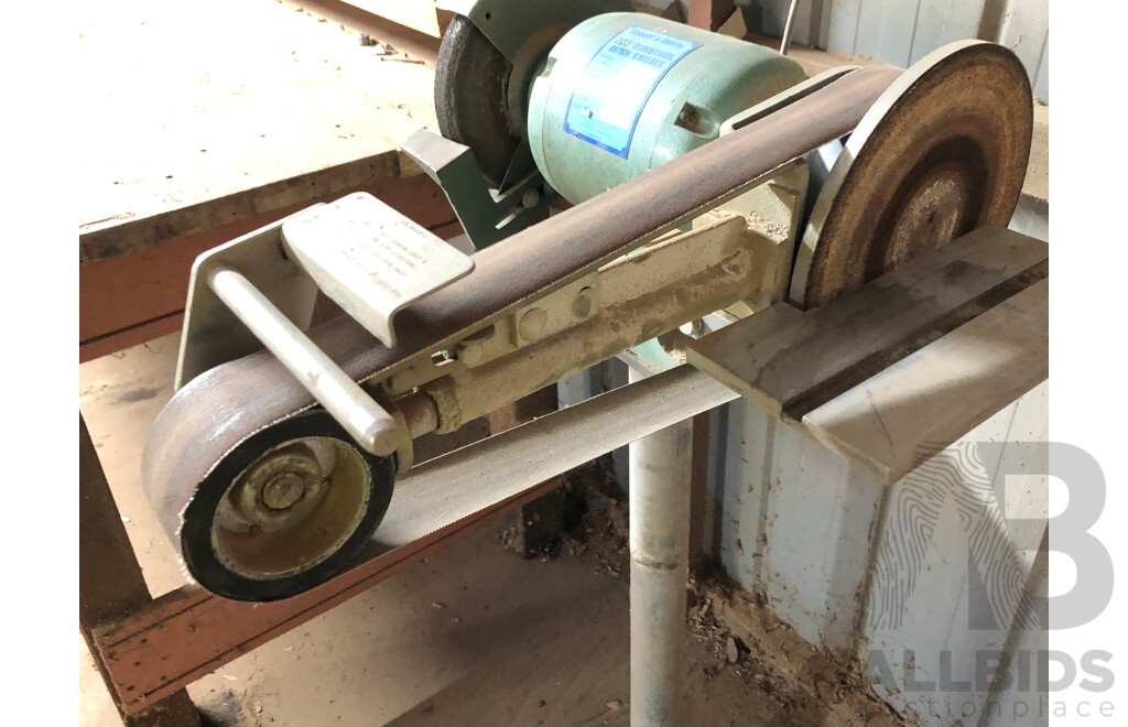 Abbott and Ashby 200mm Bench Grinder on Pedestal Stand