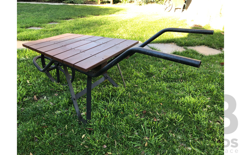 Wheel Barrow Style Plant Stand