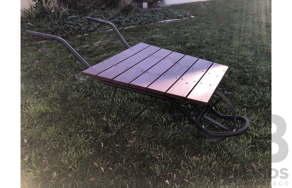 Wheel Barrow Style Plant Stand