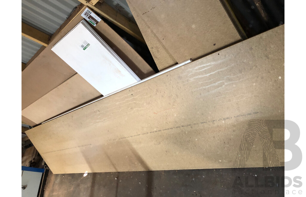 Selection of Particle Board, Masonite, Laminate, Flooring Timber and Metal Offcuts