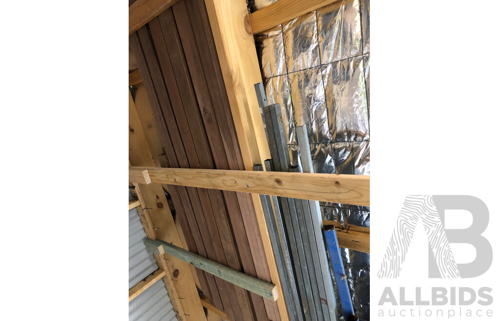 Selection of Particle Board, Masonite, Laminate, Flooring Timber and Metal Offcuts