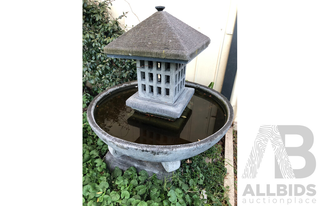 Oriental Style Bird Bath