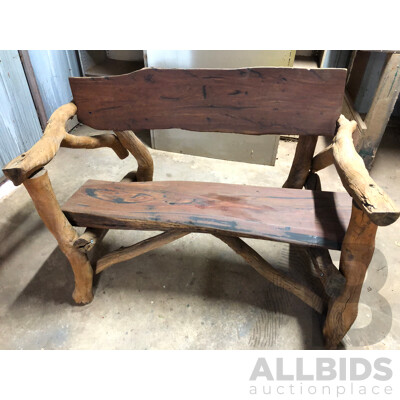 Custom Made Rustic Outdoor Bench Seat