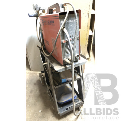 Rossi MIG 220BZ MIG/Tig Welder with Trolley and Gas Cylinder