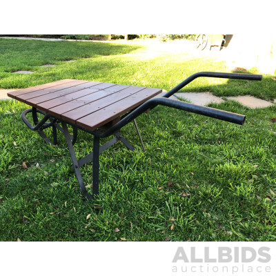 Wheel Barrow Style Plant Stand