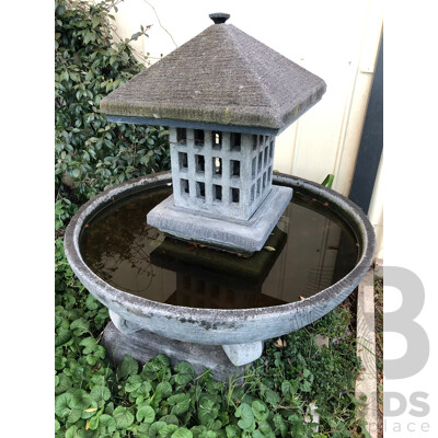 Oriental Style Bird Bath