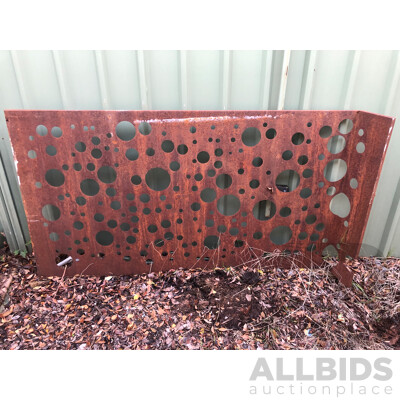 Ornate Metal Garden Screen