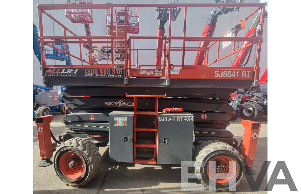 06/2017, 41ft Skyjack SJ8841 RT Diesel Scissor Lift - 12.5m FSV